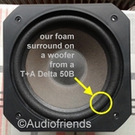 1 x Foamrand voor reparatie T+A Delta 50B woofer