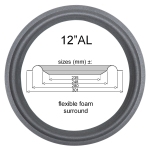 1 x 12 inch Foamrand voor JBL conus = ±245 - 248mm.