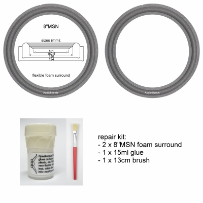 JBL LX500, LX800 - Reparaturset Schaumstoff für Tieftöner