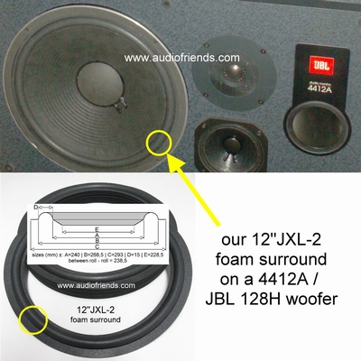 Jbl 128h 128h 1 122a 126a 1x Foam Surround For Repair