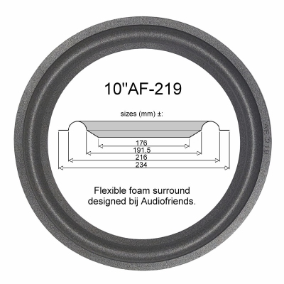 10"AF-219 - FOAM surround for repair speakers