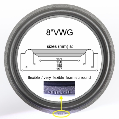 Heybrook HB .8 - Vifa M21WG woofer - GENUINE surround