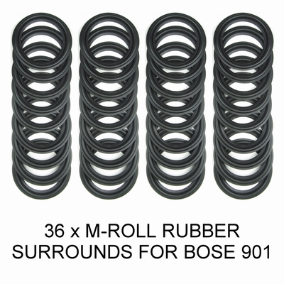 Bose 901 - 36x M-ROLL RUBBER surrounds for speaker repair.