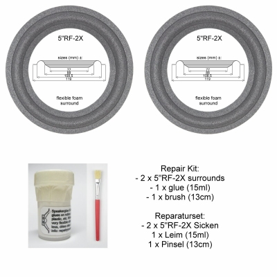 RFT BR25, BR26, 7102 - Repairkit foam surrounds for speakers