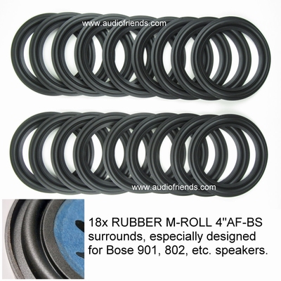 Bose 901: 18 x Repair speaker RUBBER M-ROLL surrounds